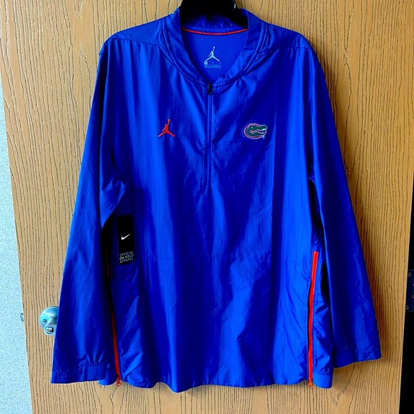 NWT Florida Gators On Field Quarter-Zip Pullover Jacket Jumpman Nike Sz XL - Picture 1 of 6